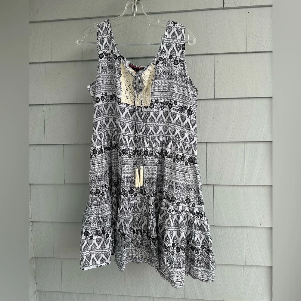 Flirty ROCK & ROLL COWGIRL Print Dress - LG - Picture 1 of 6